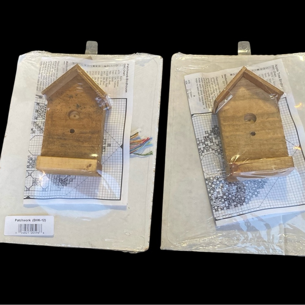 Cross My Heart Old-Fashioned Birdhouse Kits Set of 2- Vintage 1991- NWT - Picture 4 of 6